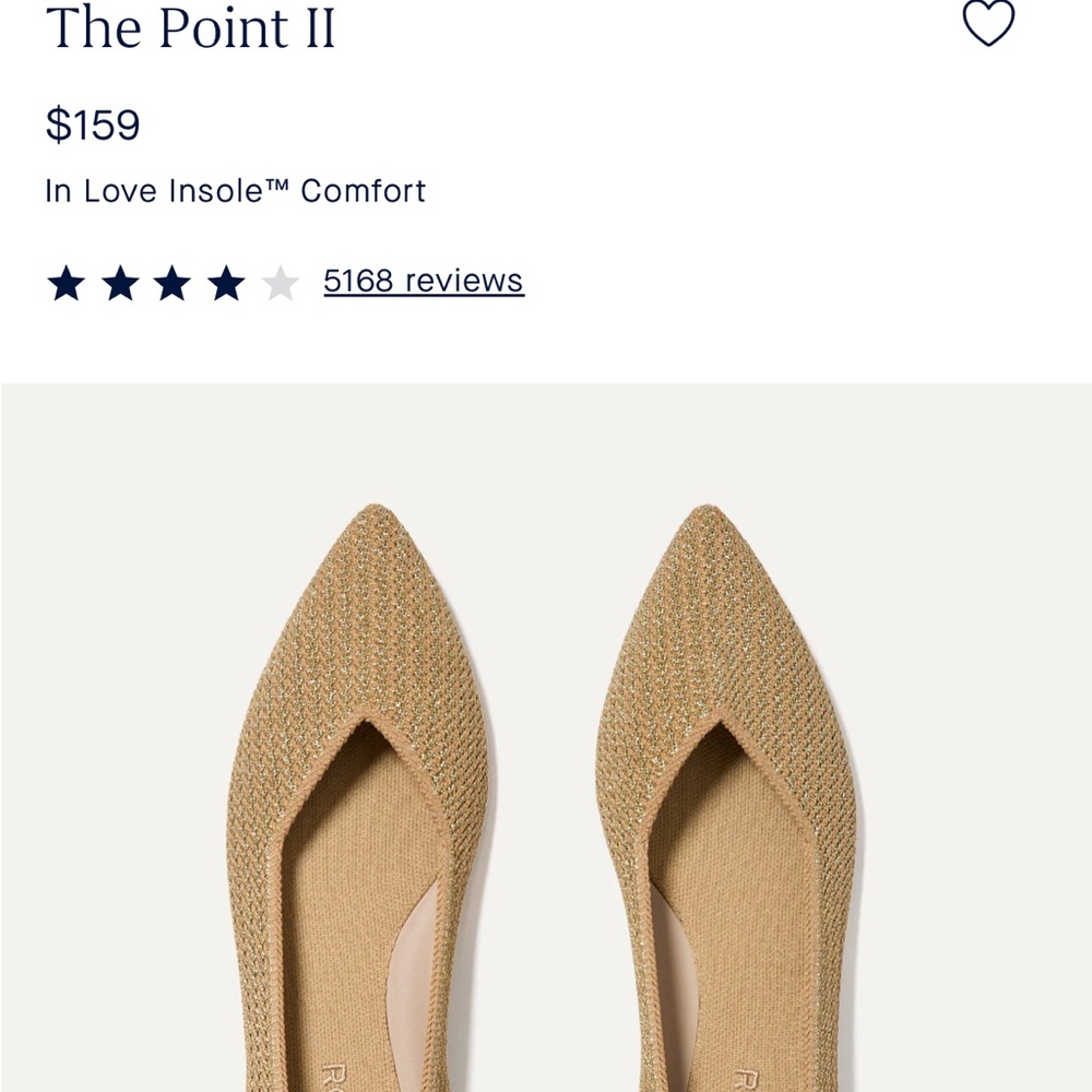Rothy's Tan Pointed Toe Flats